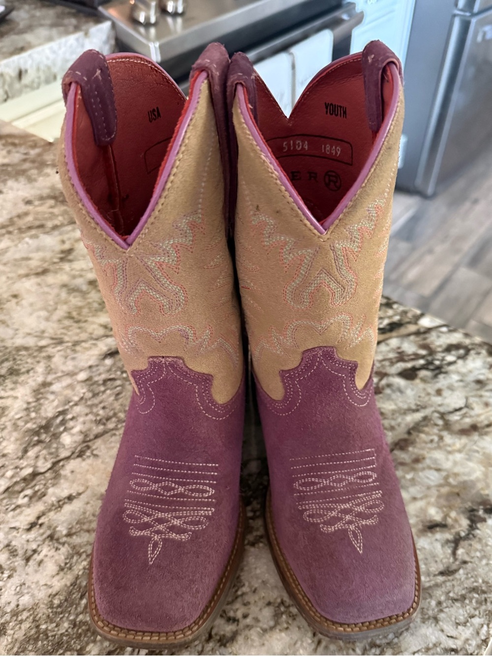 Roper Purple Youth Cowboy Boots